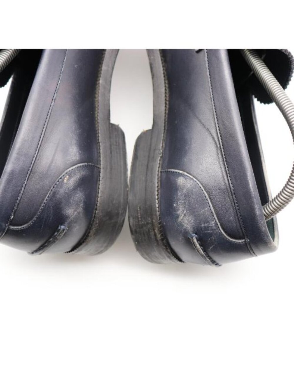 Burberry Kiltie Bedmoore Fringe Men’s EU 44 Leather Loafers Navy/ Brown Italy - Picture 14 of 14